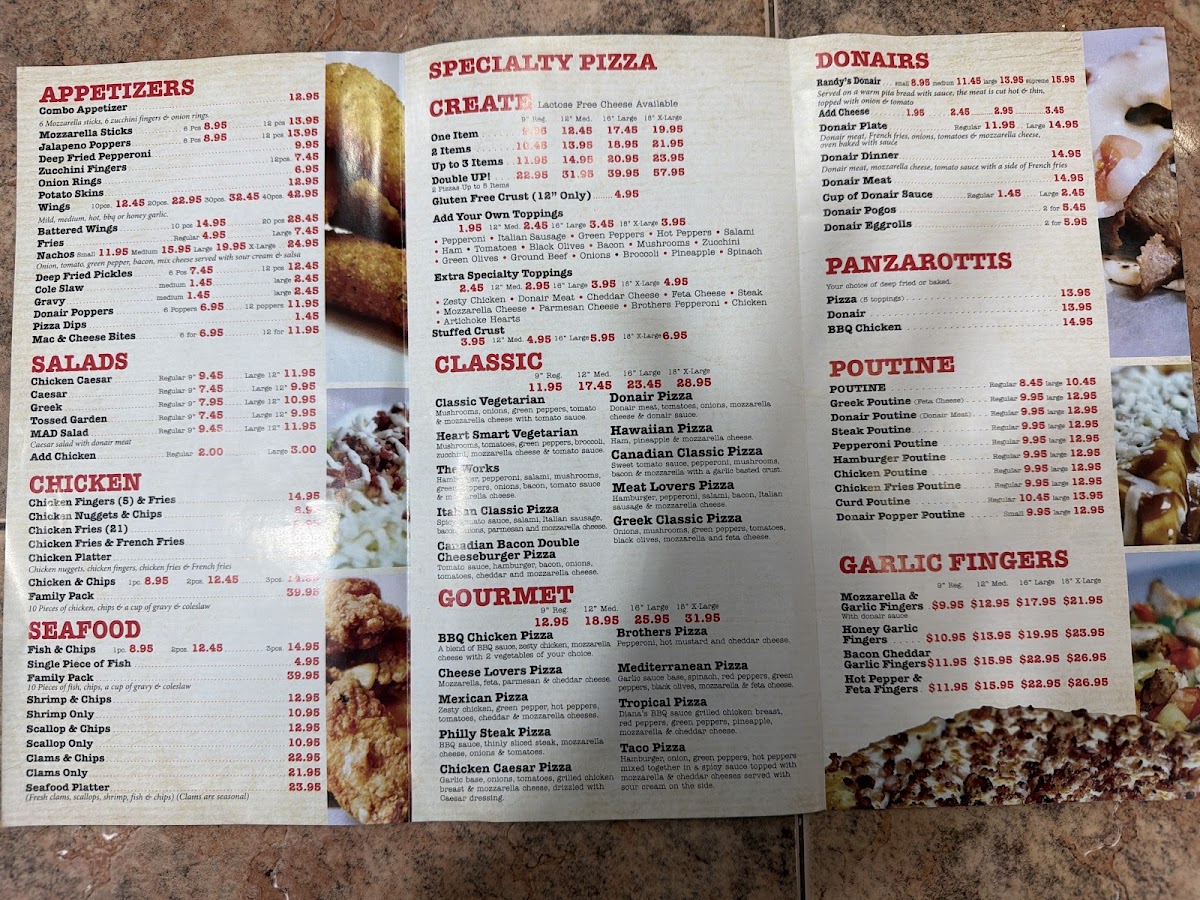 Randy's Pizza Menu - Image 1
